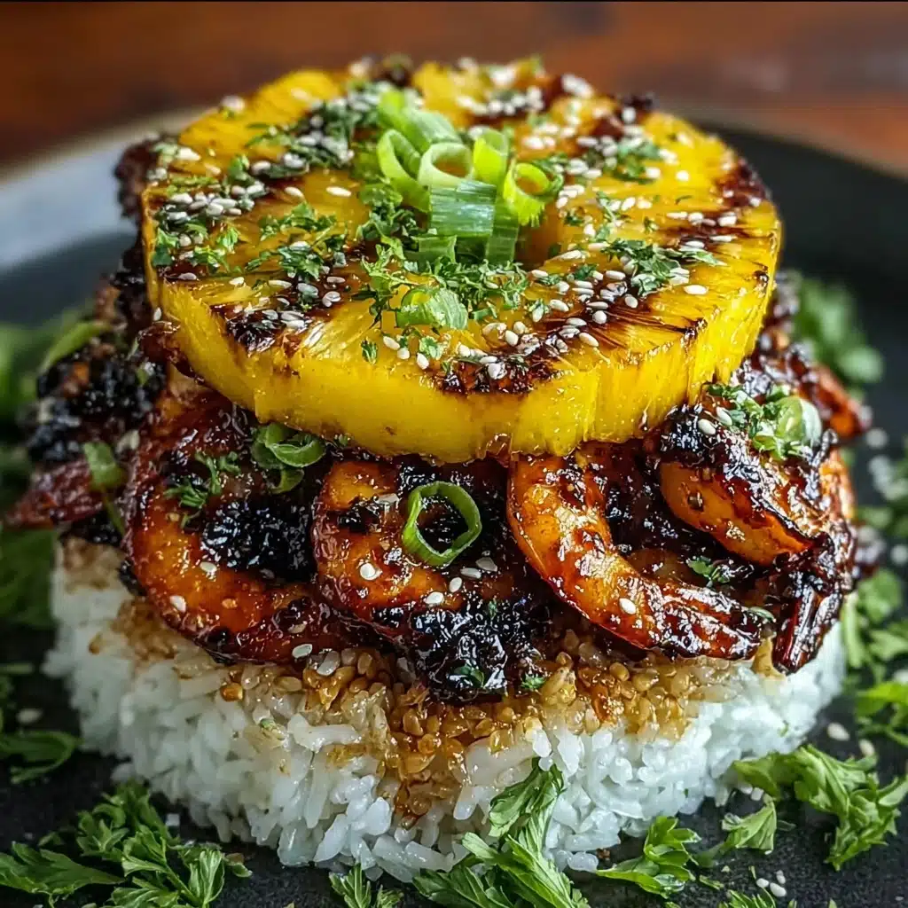 Hawaiian Huli Huli Chicken Stack Recipe - Recipe Image