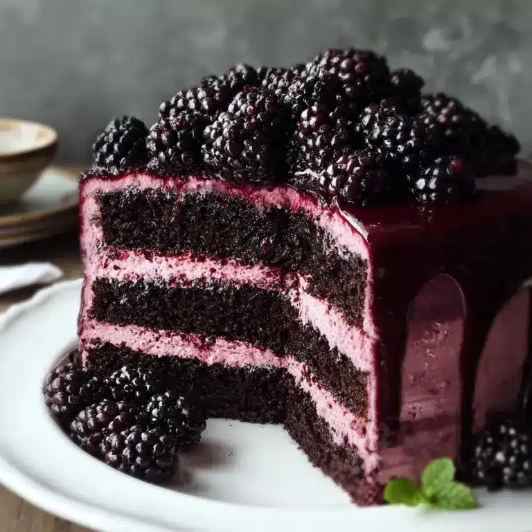 Bourbon Chocolate Cake with Blackberry Buttercream Recipe