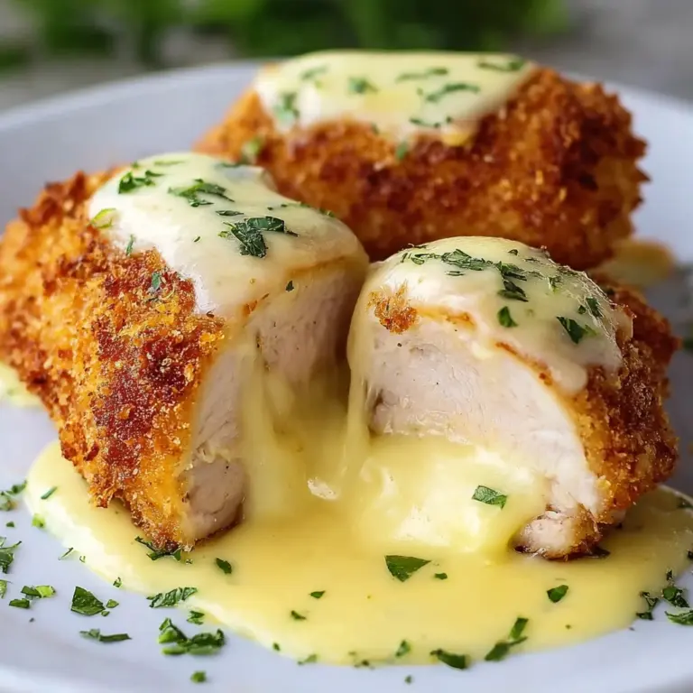 Chicken Cordon Bleu with Swiss Cheese Sauce is delicious Recipe