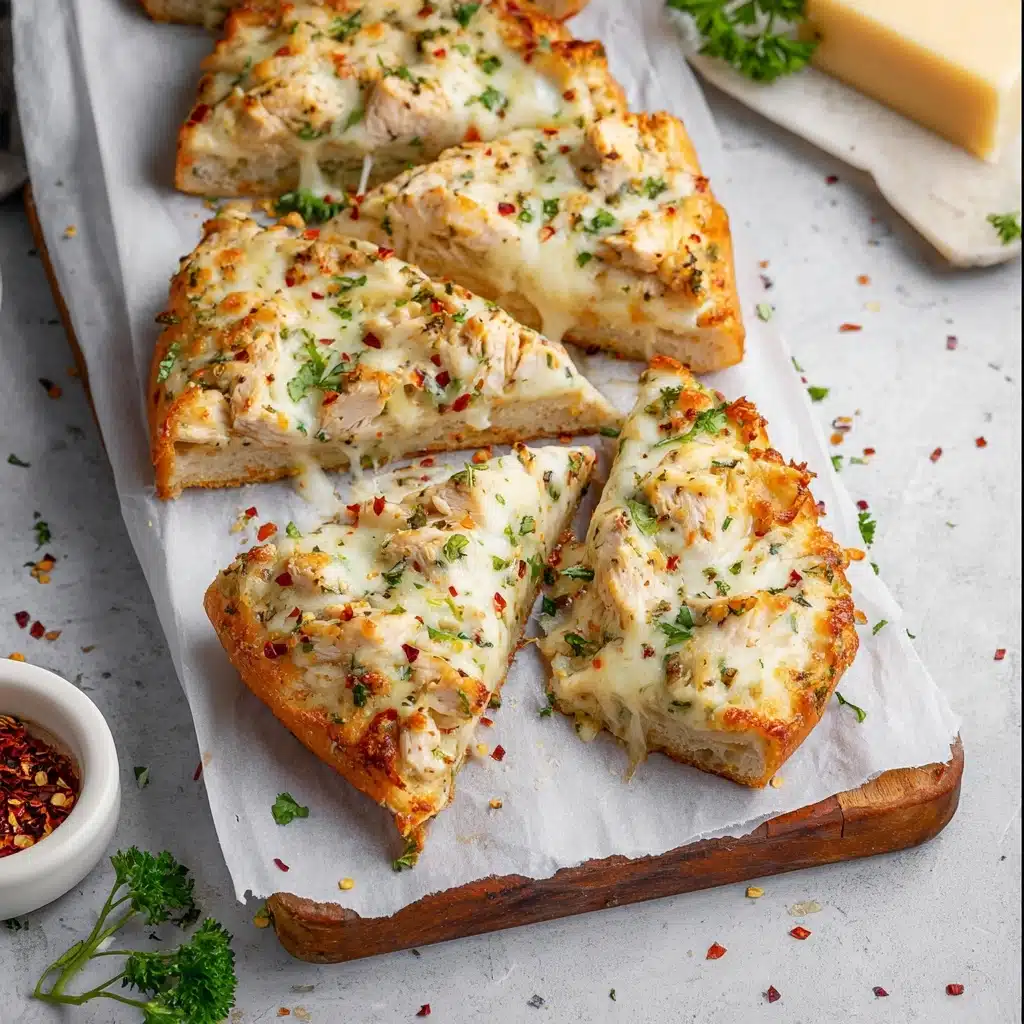 The Viral Chicken Alfredo Garlic Bread I'm Obsessed With Recipe