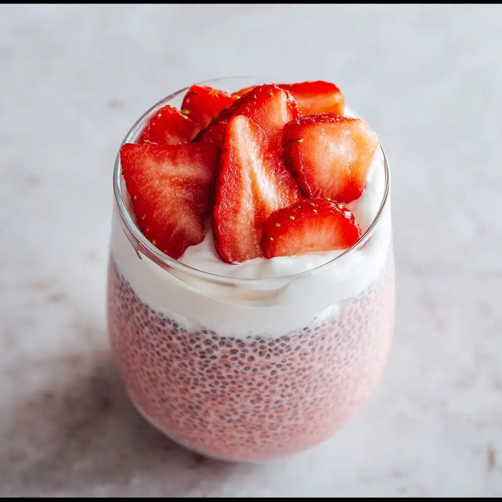 Strawberry Cheesecake Chia Seed Pudding Recipe - Recipe Image