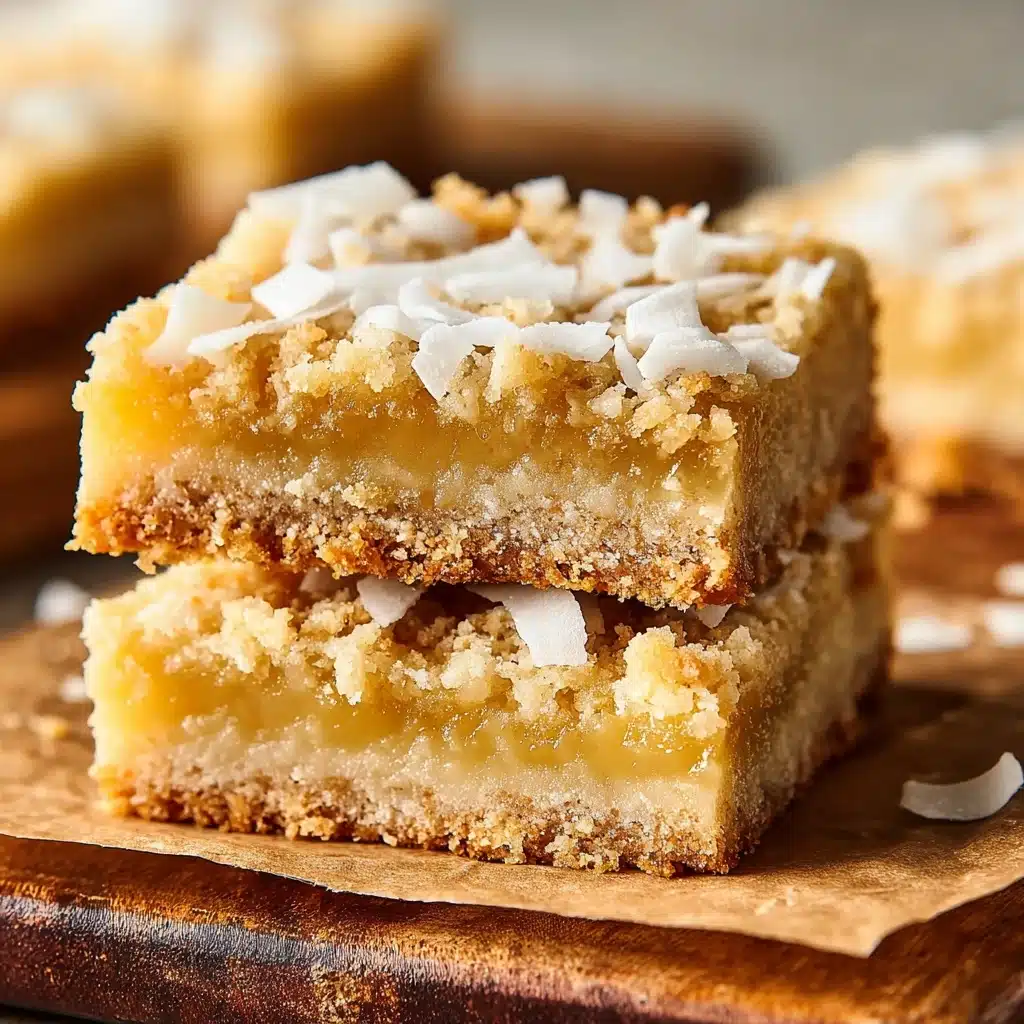 Irresistible Chewy Coconut Bars  A Sweet & Easy Dessert Recipe - Recipe Image