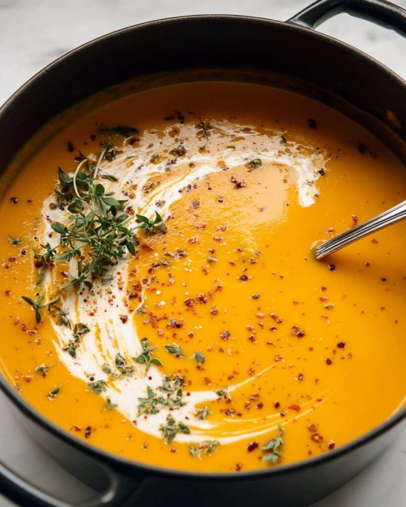 Creamy Pumpkin Soup with Spices Recipe