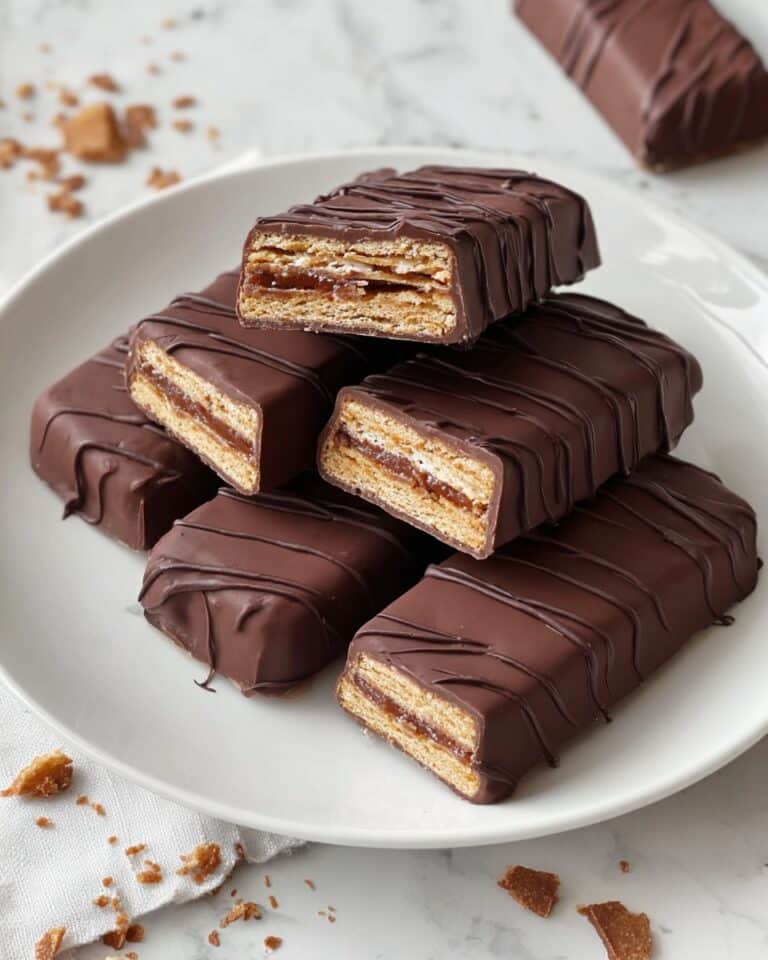 Healthy Homemade Kit Kat Cookies with Fudge and Chocolate Coating Recipe