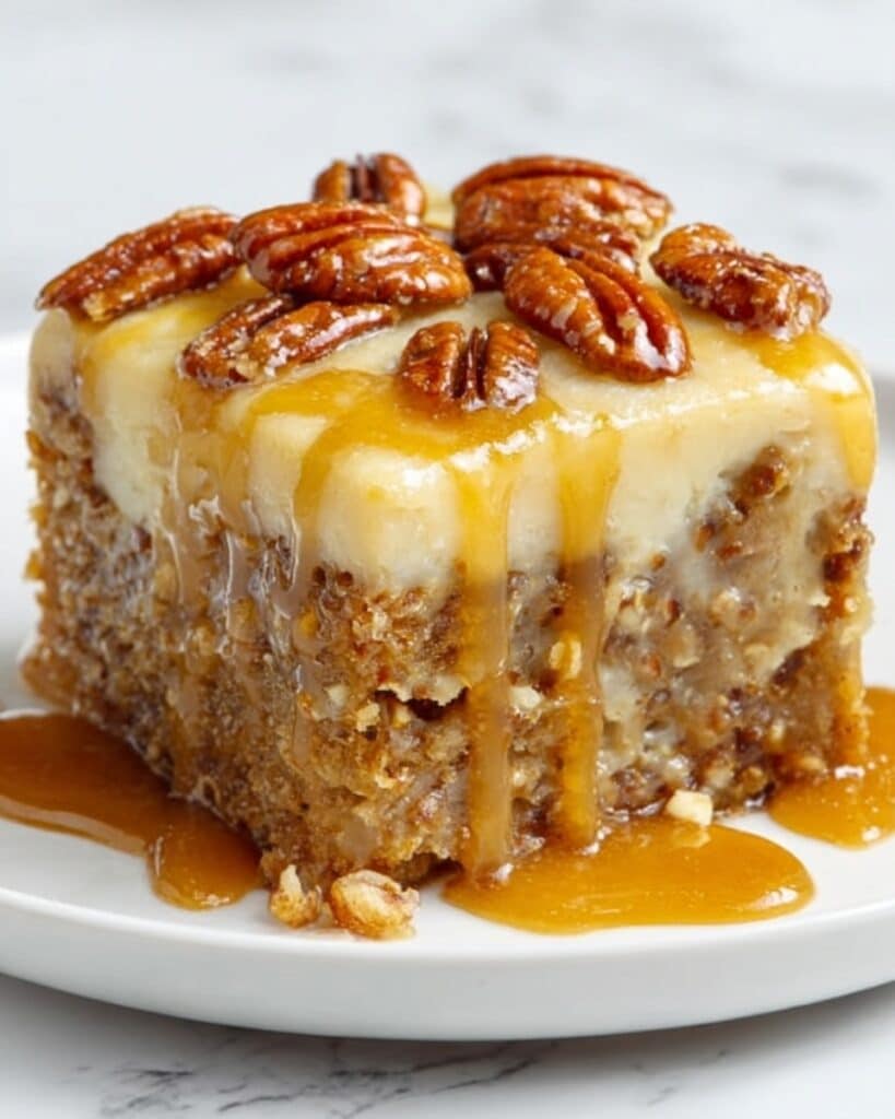 Banana Upside Down Cake with Caramel Glaze Recipe