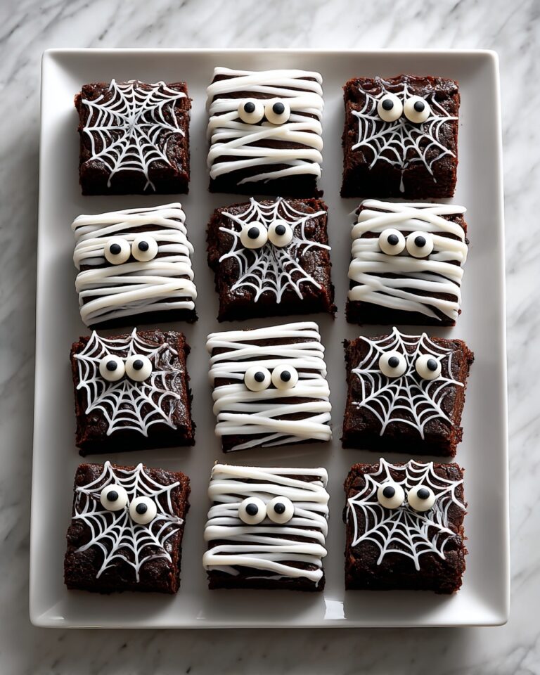 Halloween Brownies with Royal Icing and Candy Eyes Recipe