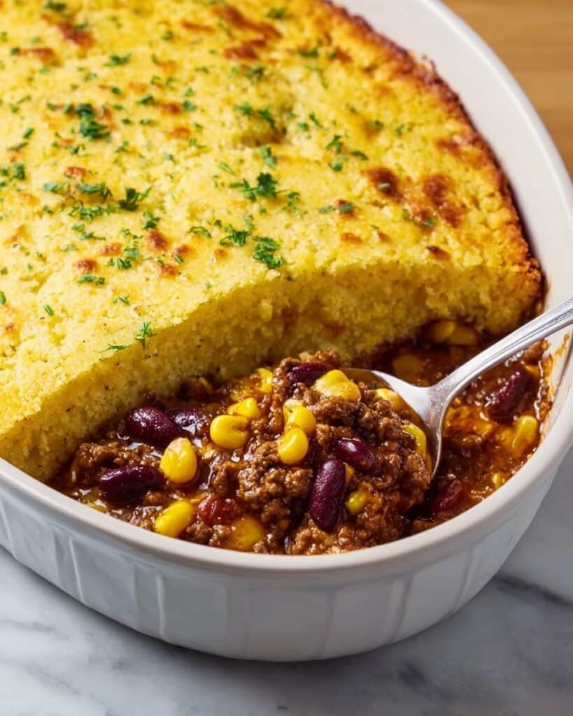 Easy Cowboy Cornbread Casserole Recipe