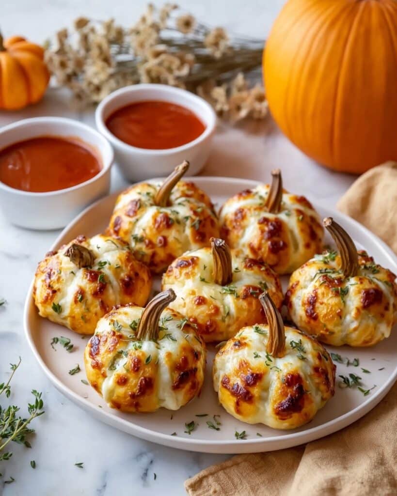 Halloween Pizza-Stuffed Pumpkins Recipe