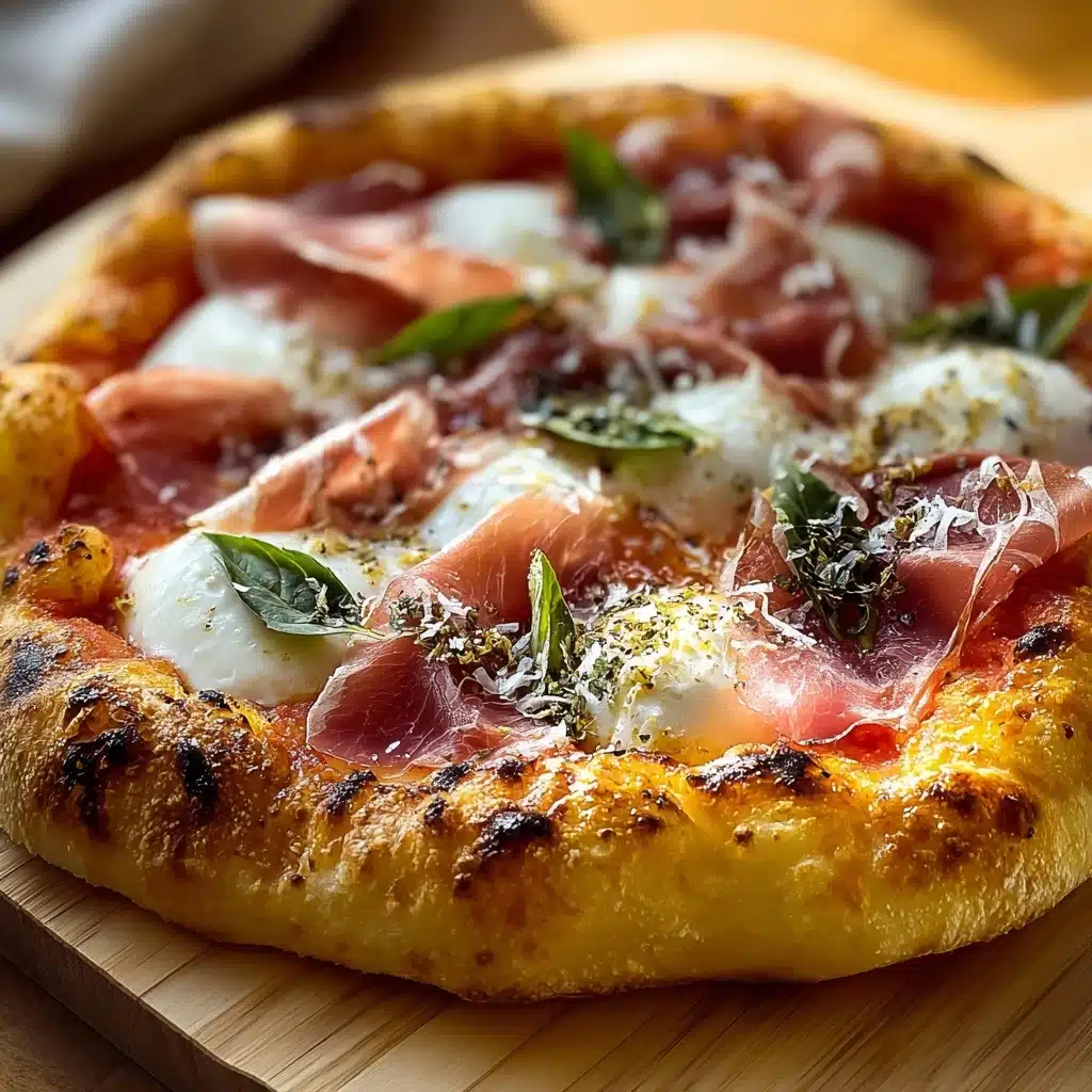 White Pizza with Prosciutto & Hot Honey Recipe - Recipe Image