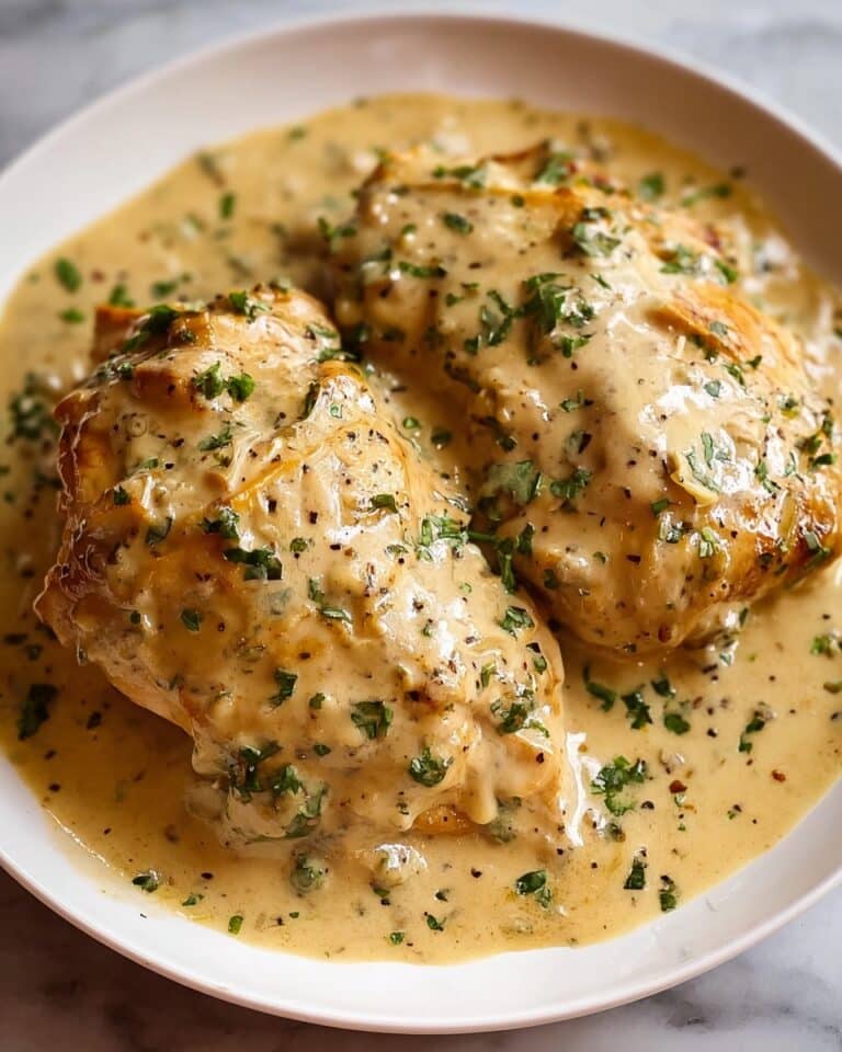 Easy Crockpot Chicken and Creamy Gravy Recipe