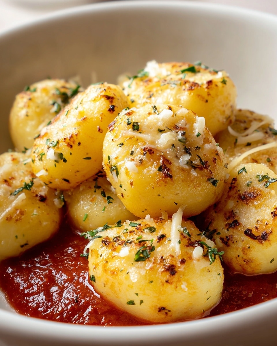 A white plate filled with golden-brown tater tots, each piece crispy with a slightly rough texture and speckled with herbs and small bits of grated cheese on top. The tater tots are piled high in the center of the plate, and to the upper right side, a white bowl holds bright red ketchup sauce garnished with tiny green herb pieces. The background features a white marbled surface, adding a clean and fresh look to the image. photo taken with an iphone --ar 4:5 --v 7