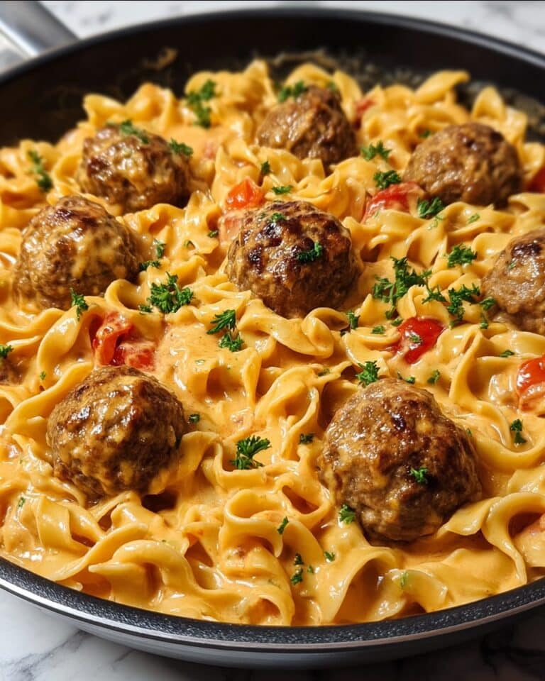 One-Pot Creamy Cajun Meatball Pasta Recipe