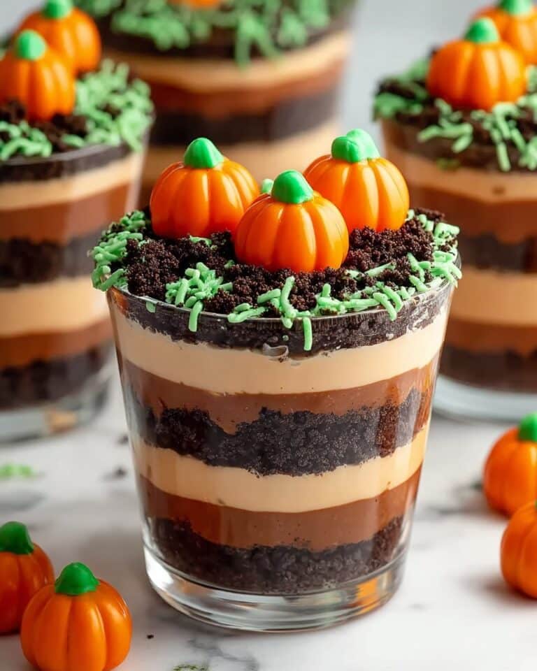 Chocolate Pumpkin Patch Dirt Cups Recipe