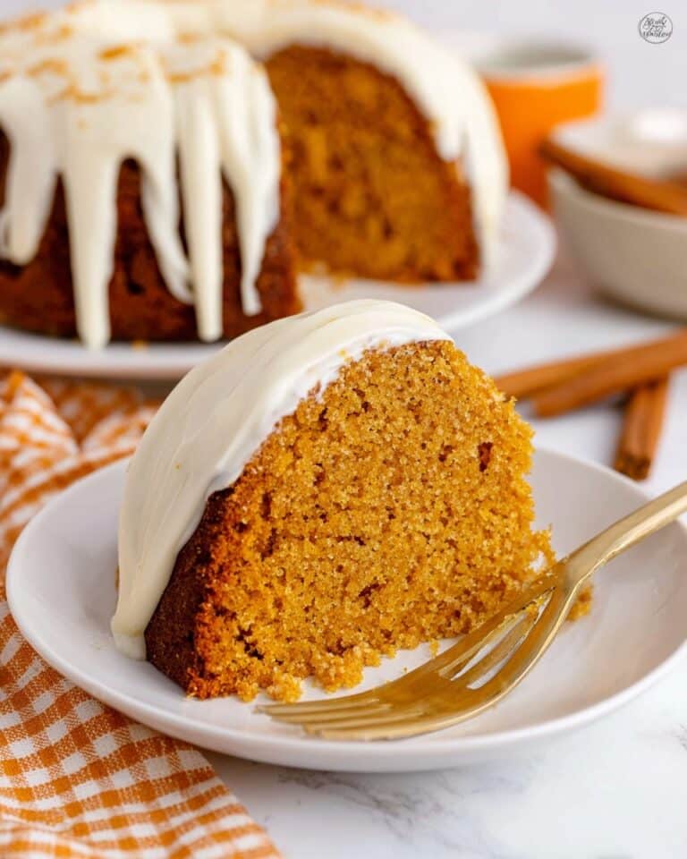 Pumpkin Bundt Cake with Cream Cheese Frosting Recipe