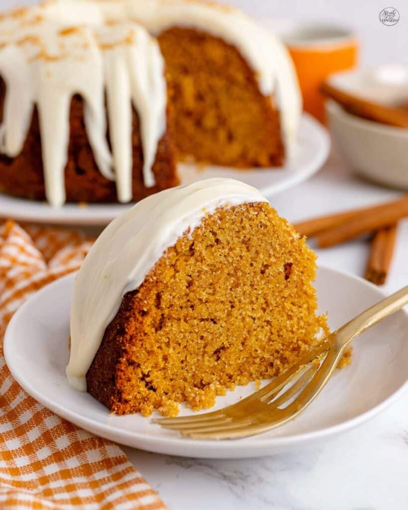 Pumpkin Bundt Cake with Cream Cheese Frosting Recipe