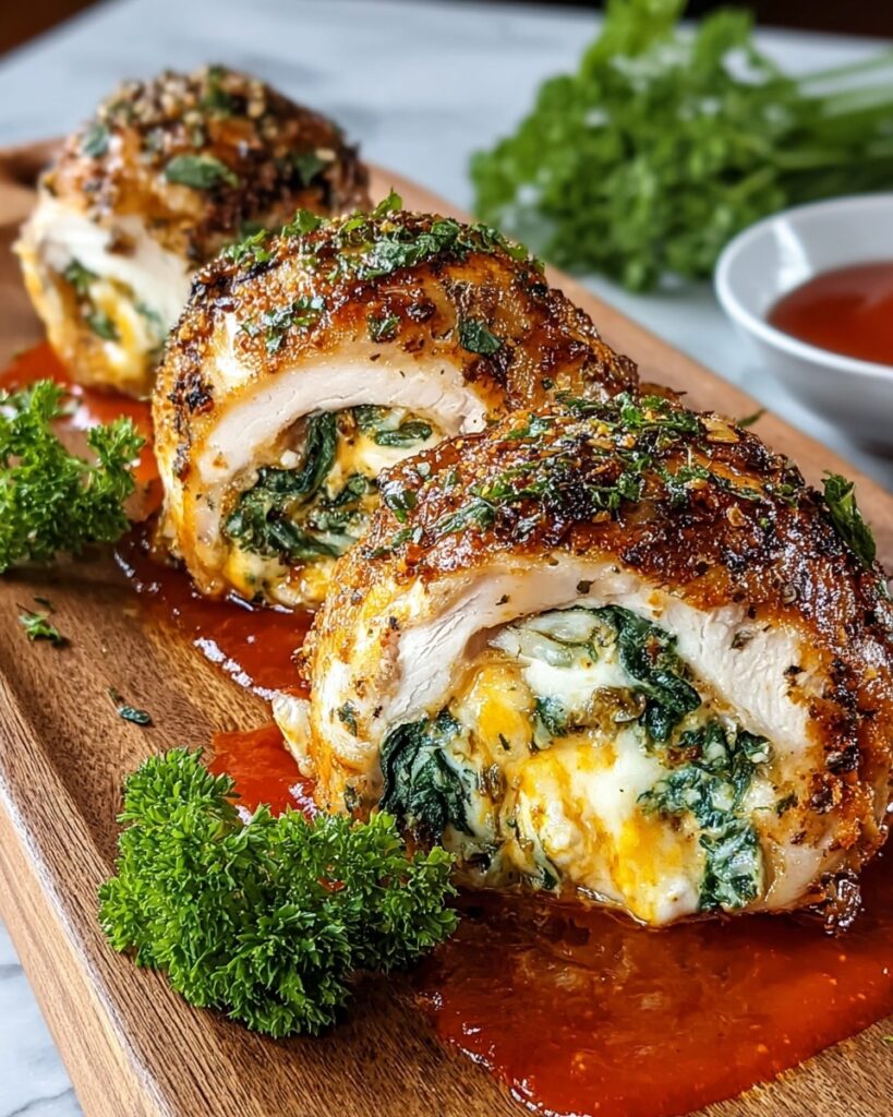 Herbed Ricotta Stuffed Chicken Rolls Recipe