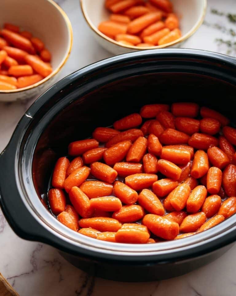 Amazing Slow Cooker Maple & Brown Sugar Glazed Carrots Recipe