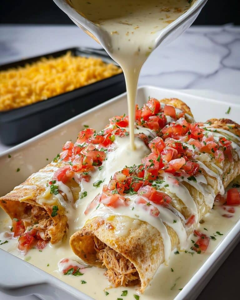 Queso Chicken Enchiladas Recipe