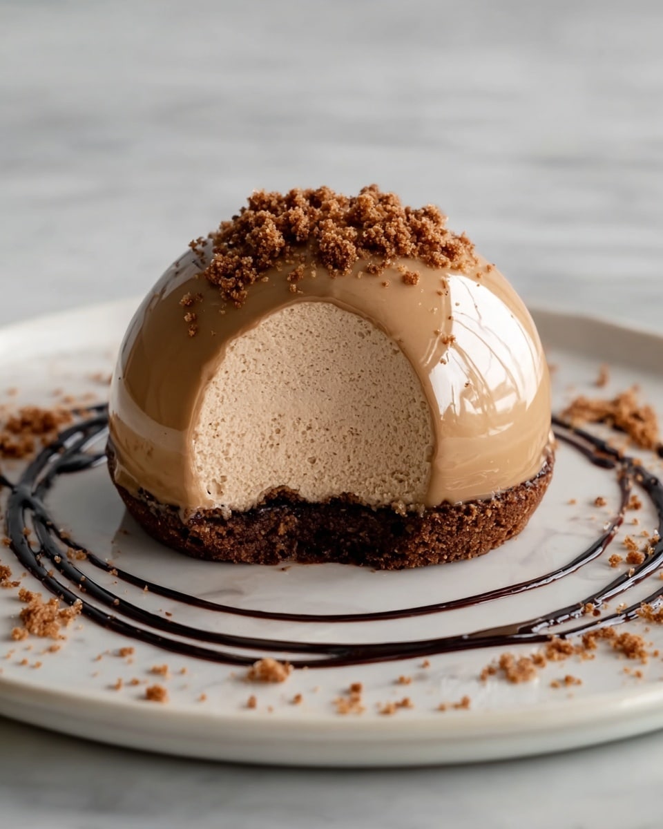 Gingerbread Latte Mousse Domes Recipe