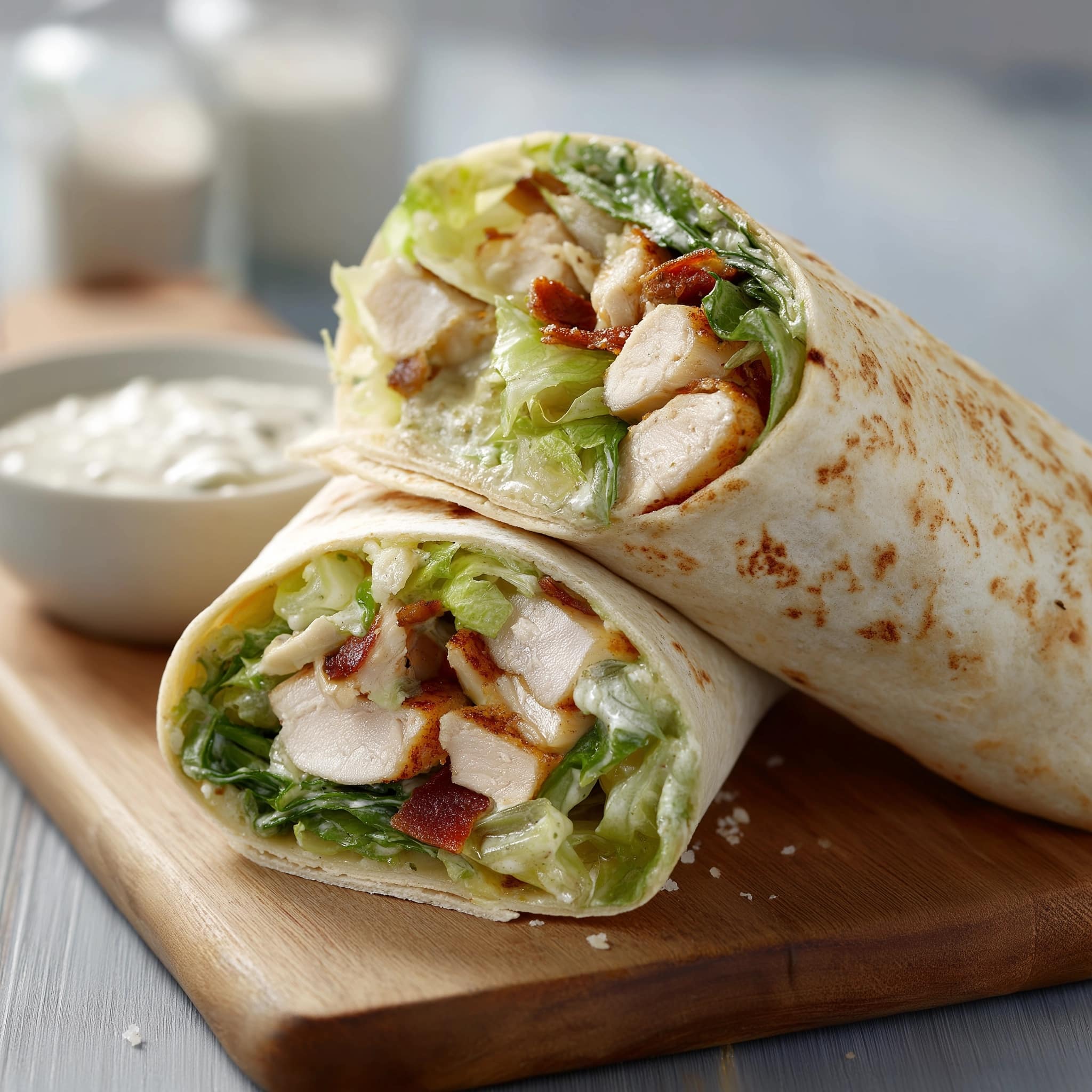 Chicken Caesar Wrap Recipe - Recipe Image