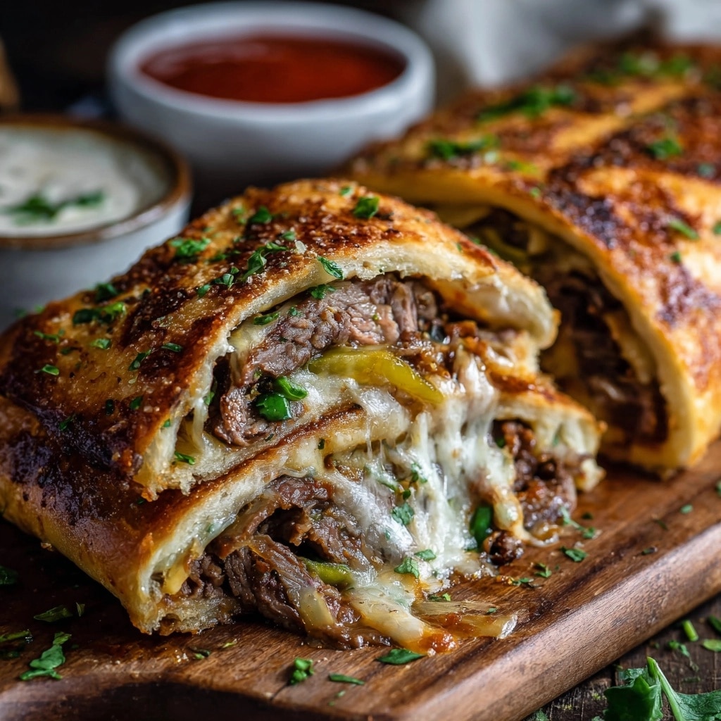 Cheesy Breakfast Stromboli Recipe
