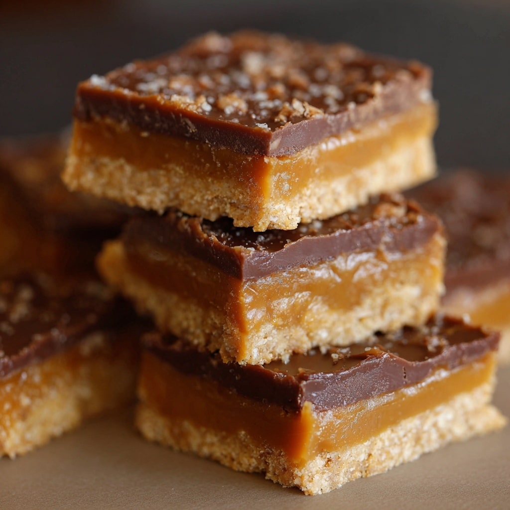 Caramel Chocolate Crunch Bars Recipe - Recipe Image