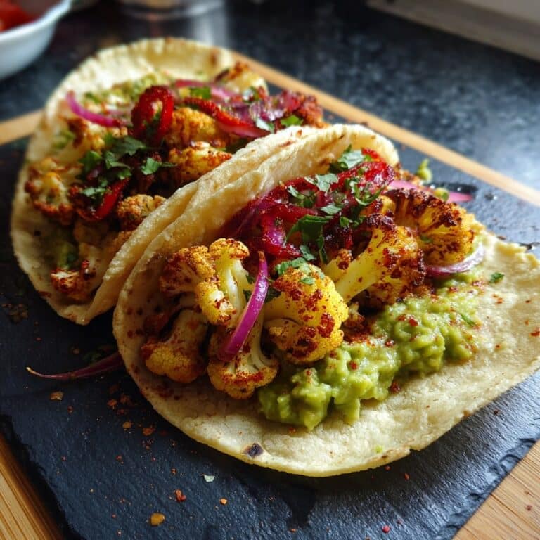 Vegan Roasted Cauliflower Tacos Recipe