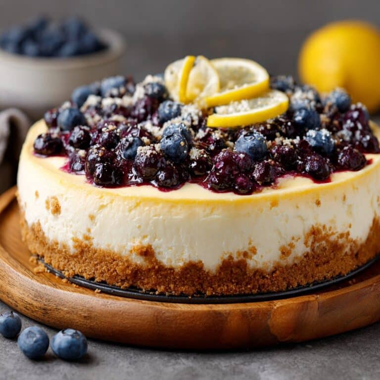 Lemon & Blueberry Cheesecake Tart Recipe
