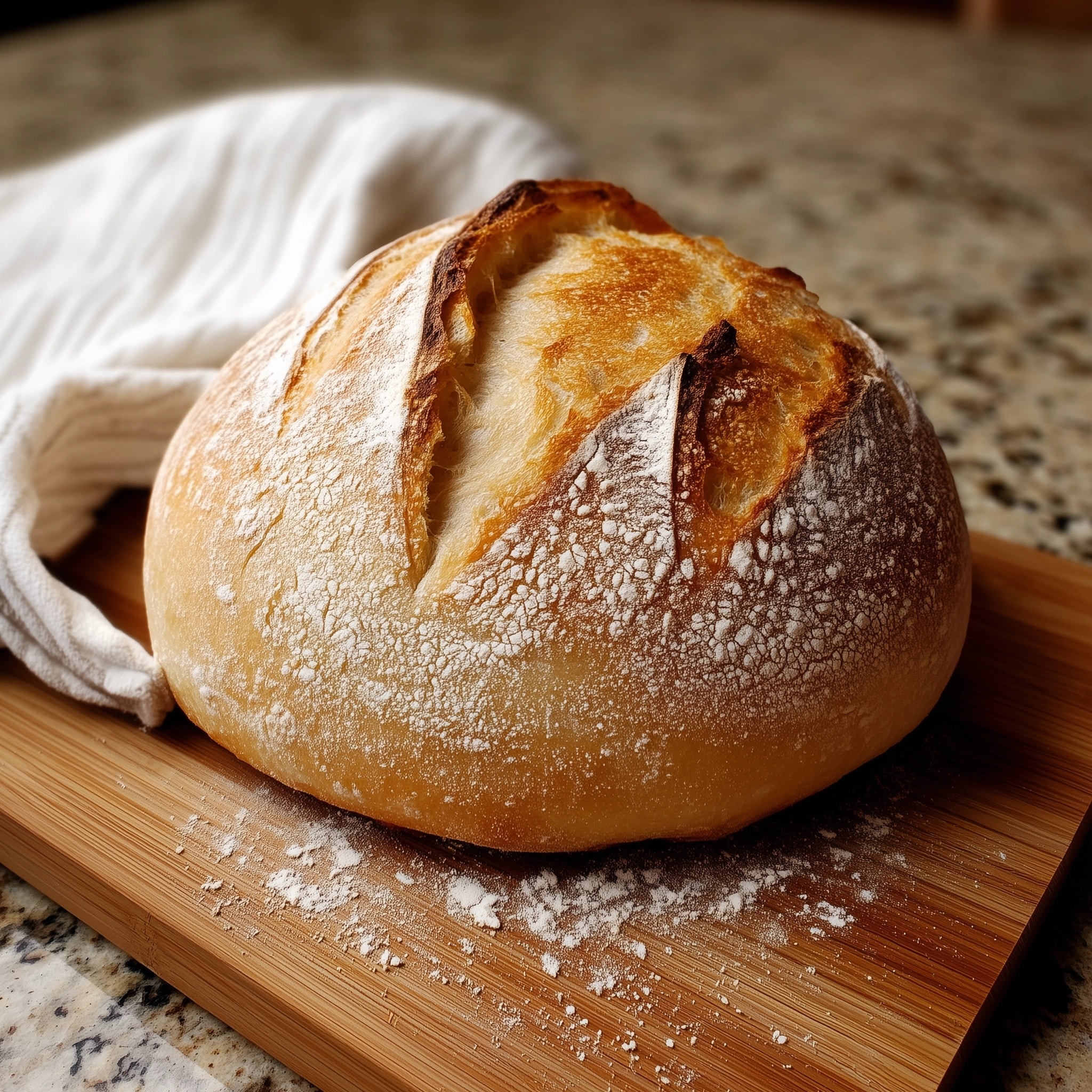 Dutch Oven No Knead Crusty Bread Recipe - Recipe Image