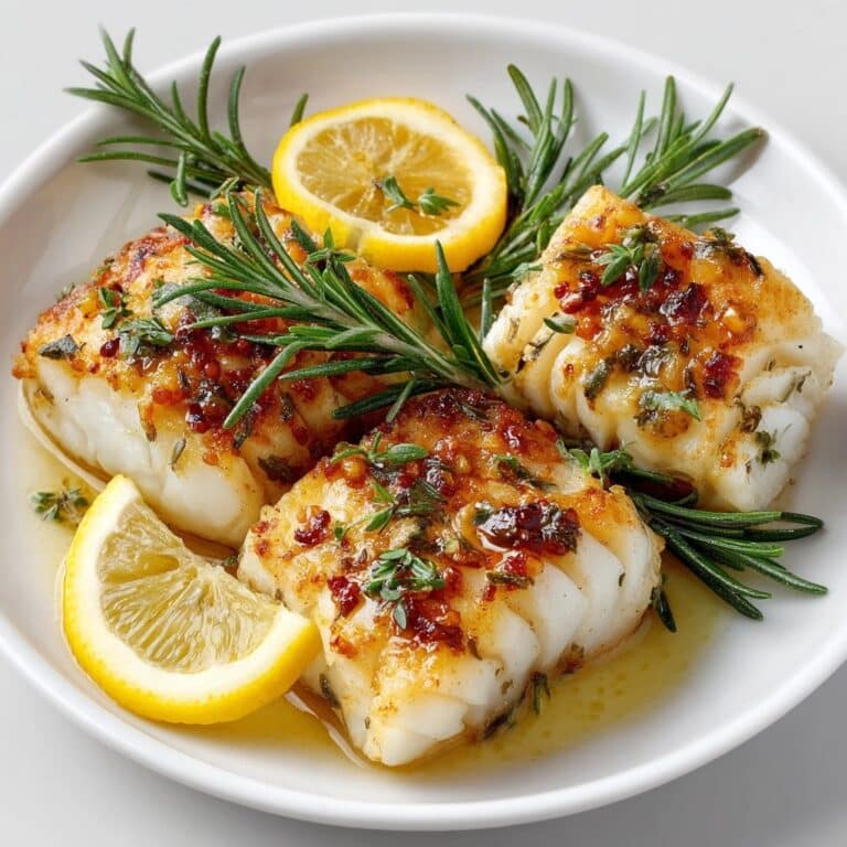 Delicious Baked Cod with Lemon Dill Sauce for Quick Dinners Recipe