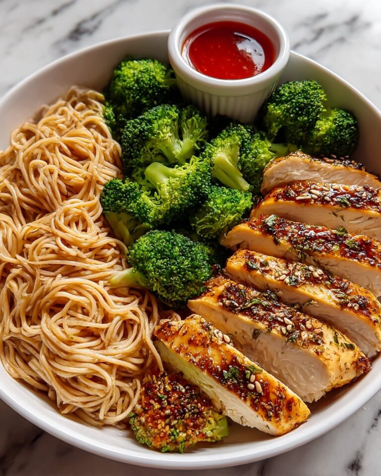 Spicy Garlic Chicken and Broccoli Noodle Bowls Recipe