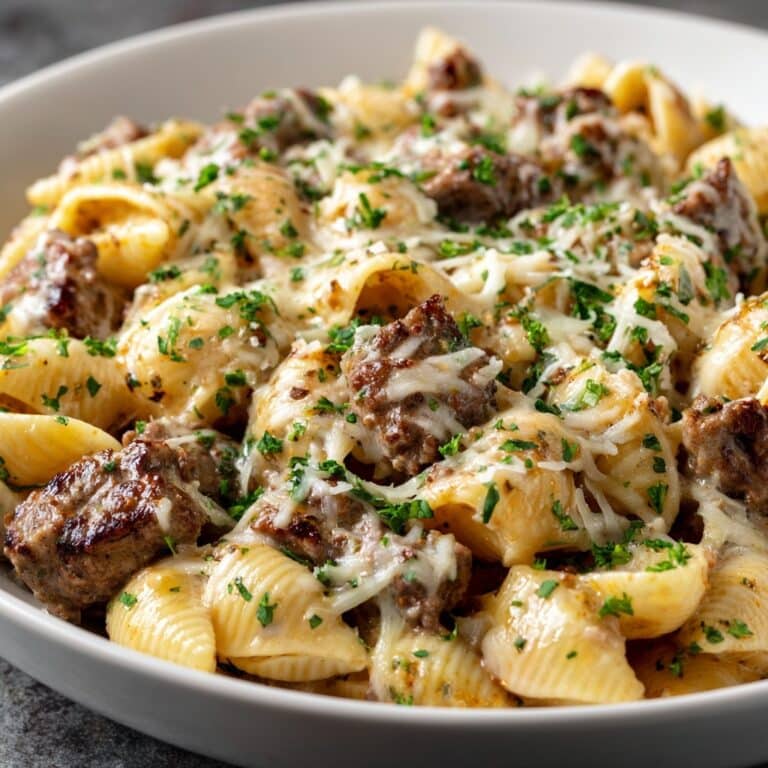 Crock Pot Cheesesteak Tortellini Recipe