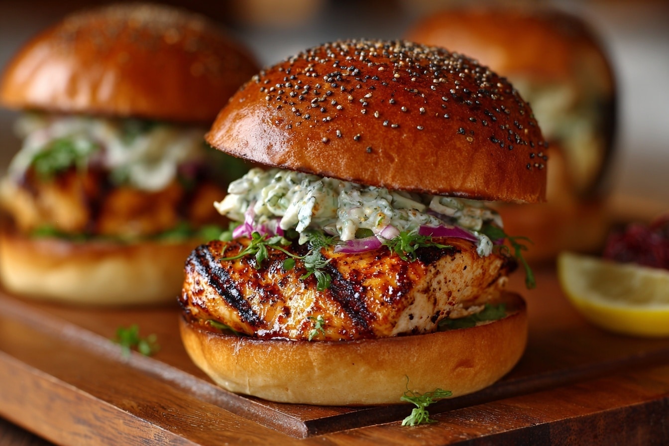 Aromatic Prawn Smash Burgers with Crispy Potatoes and Mango Chutney Recipe - Recipe Image