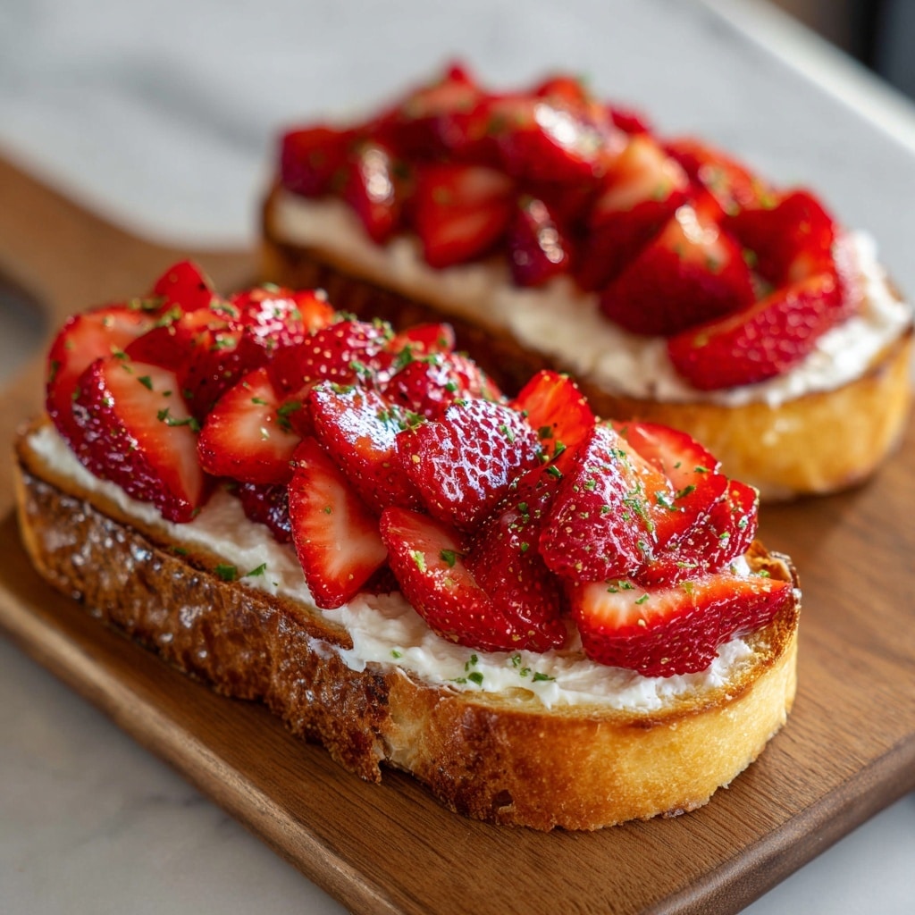 Roasted Strawberry Whipped Ricotta Toast Recipe - Recipe Image