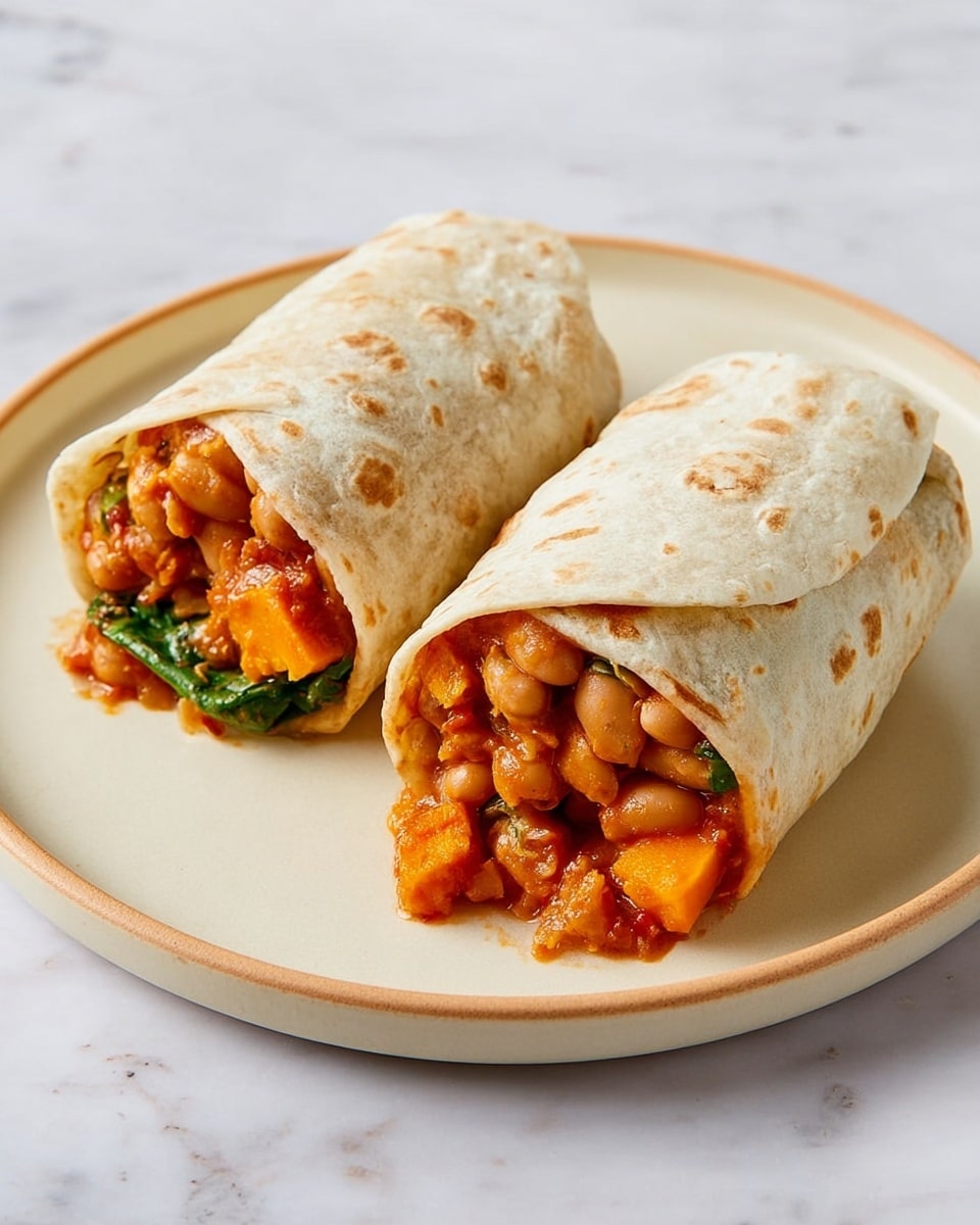 Smoky Bean and Sweet Potato Burritos Recipe - Recipe Image