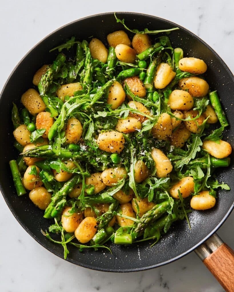Skillet Gnocchi with Miso Butter and Asparagus Recipe