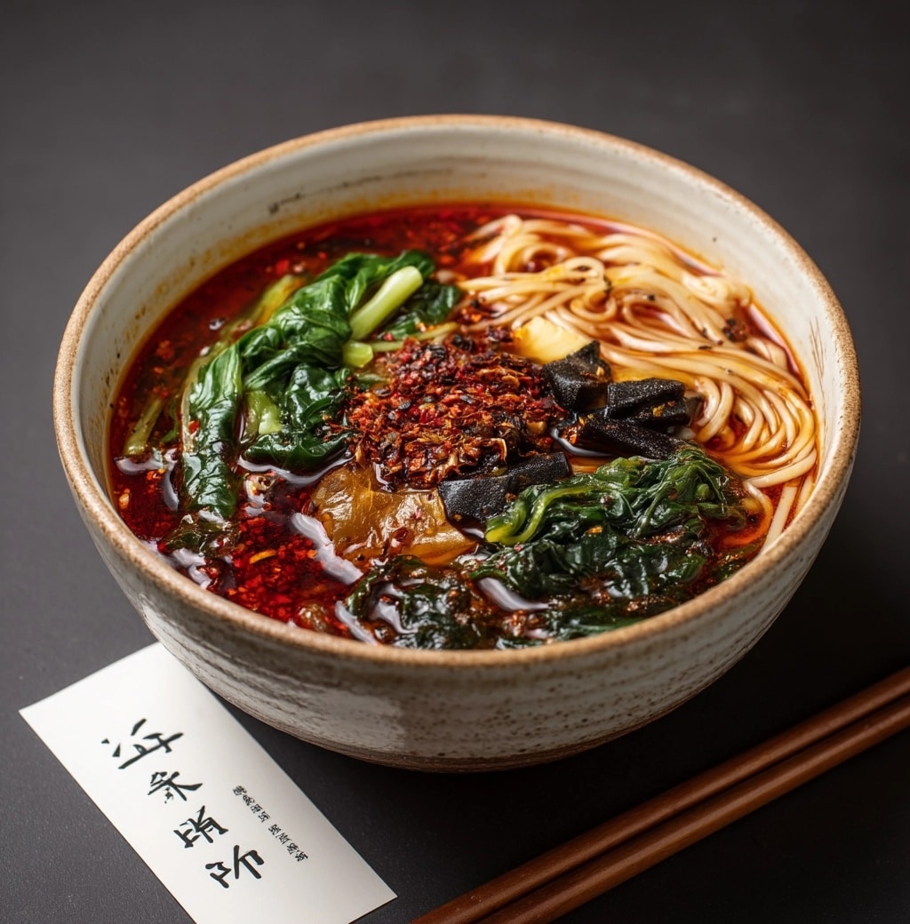 Spicy Korean Noodle Soup Recipe - Recipe Image
