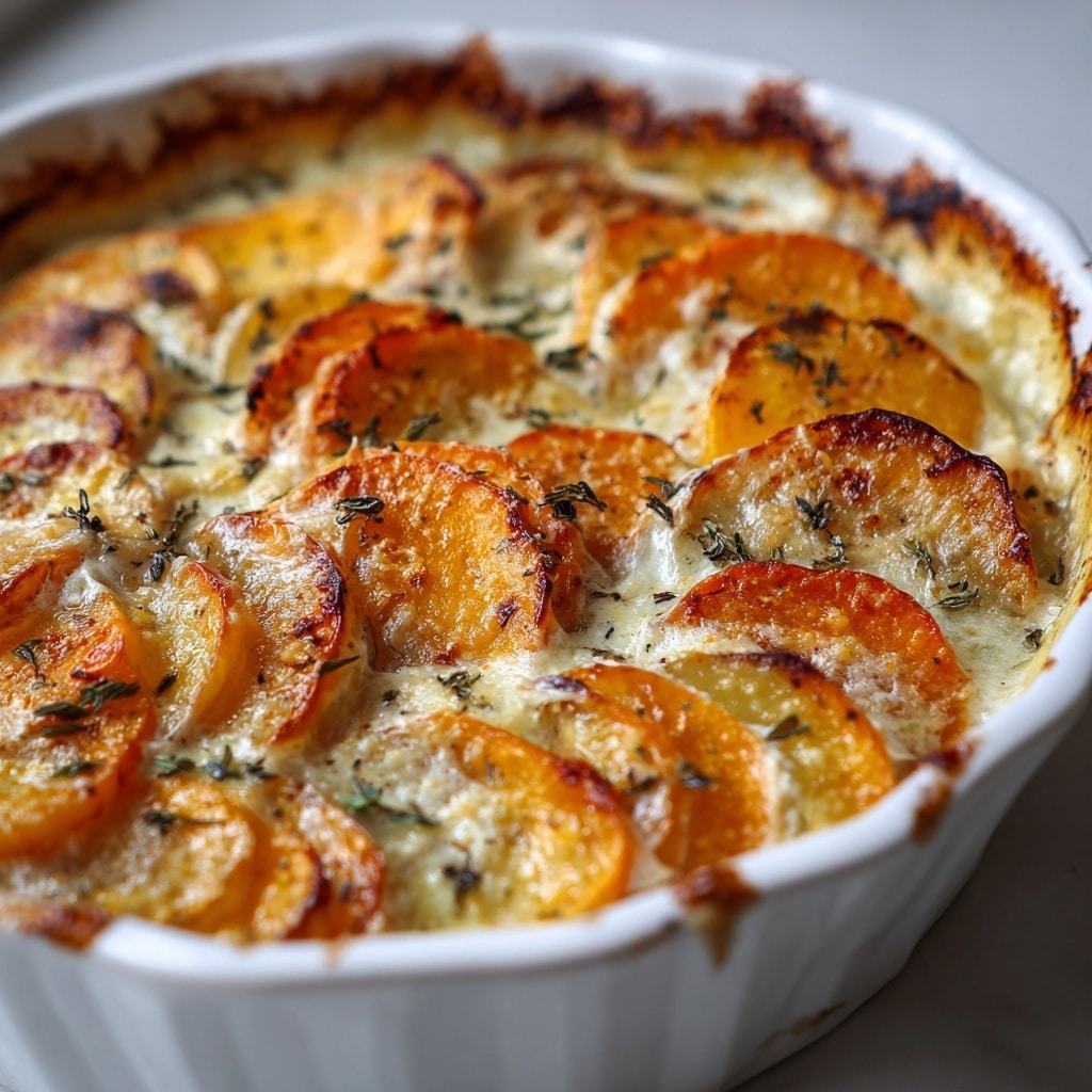 Sweet Potato Bake with Rosemary and Garlic Recipe - Recipe Image