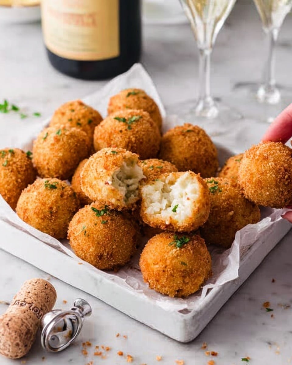 Cheesy Italian Arancini Rice Balls Recipe - Recipe Image