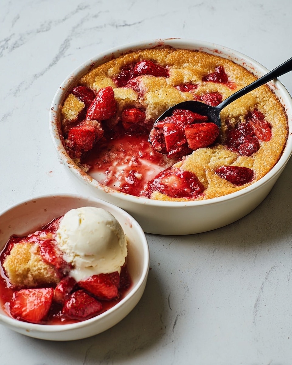Strawberry Spoon Cake Recipe - Recipe Image