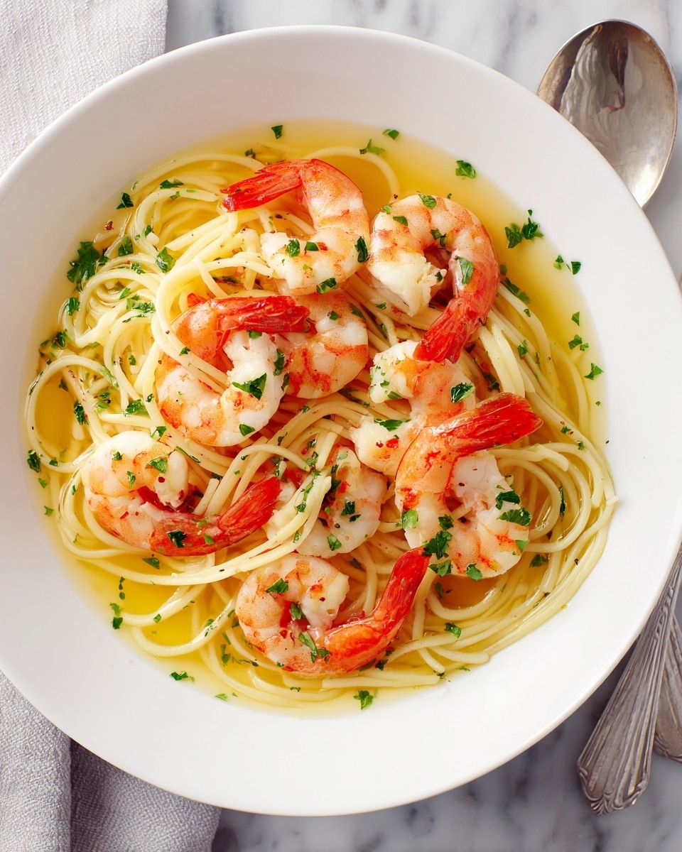 Creamy Crock Pot Shrimp Scampi with Pasta Recipe - Recipe Image