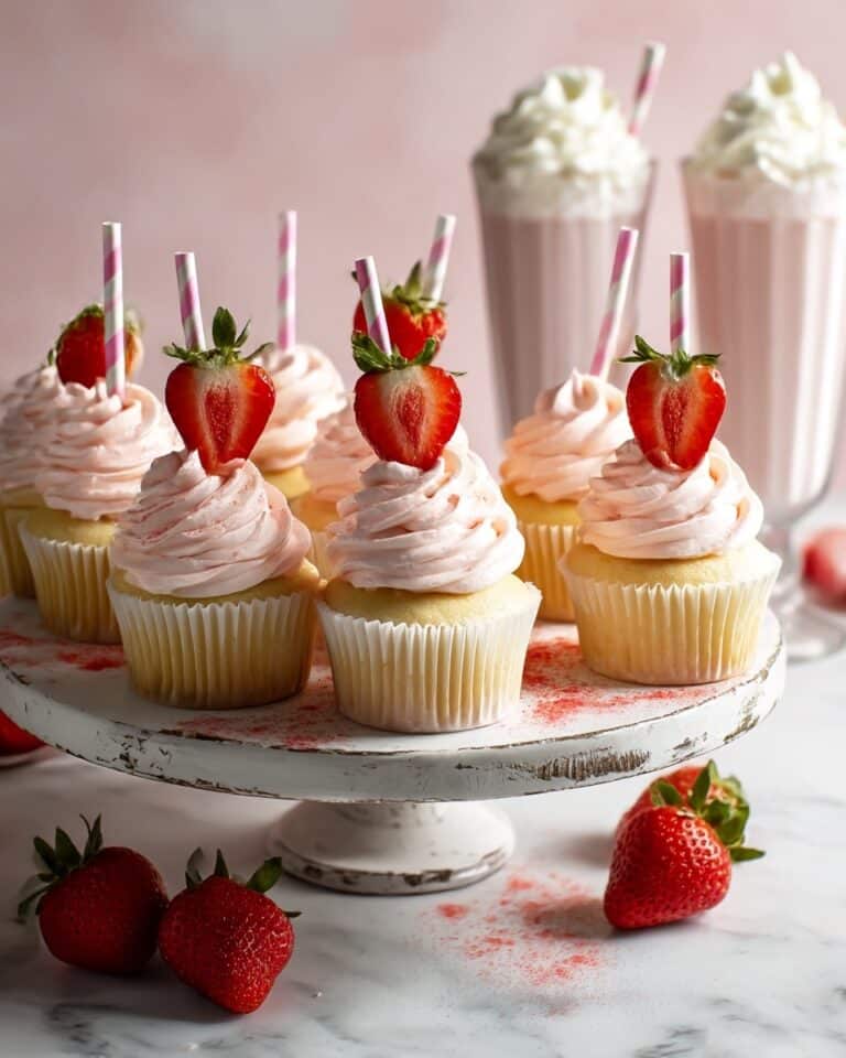 Strawberry Milkshake Cupcakes Recipe