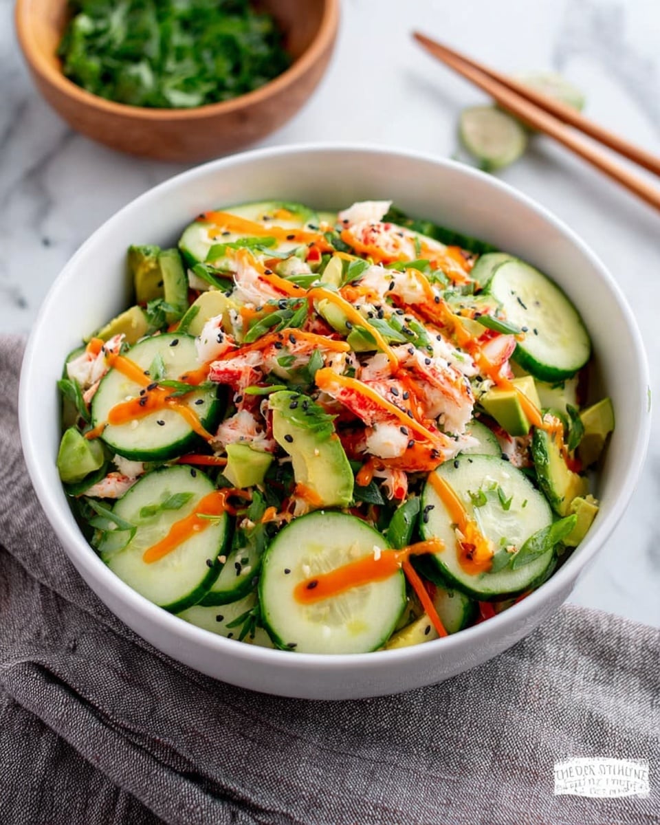 California Roll Cucumber Salad Recipe - Recipe Image