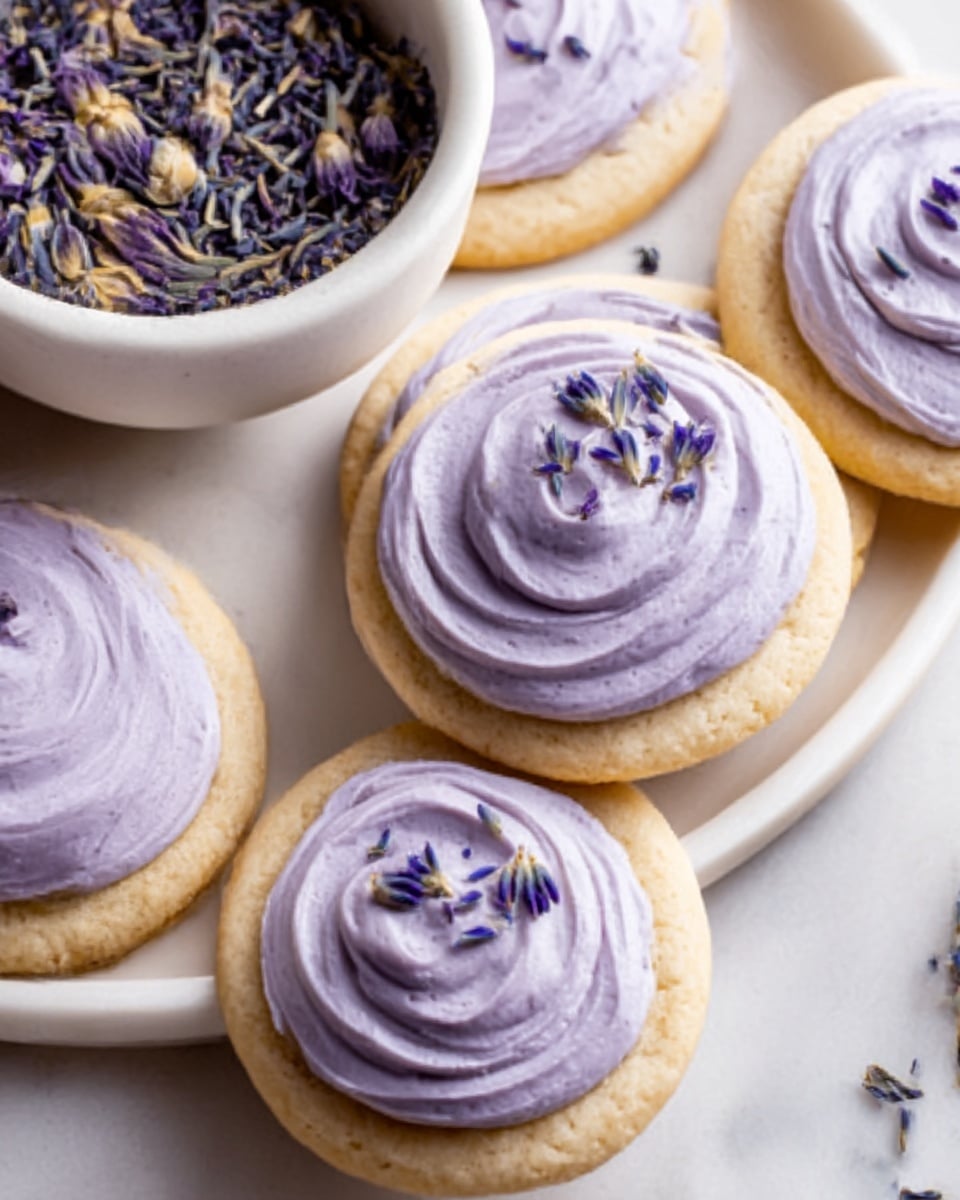 London Fog Cookies with Lavender Frosting Recipe - Recipe Image