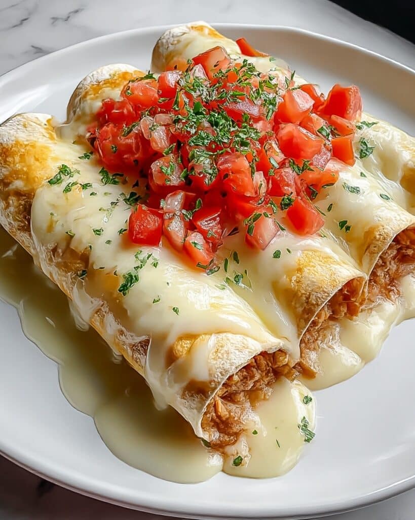 Indulgent Queso Chicken Enchiladas for Quick Weeknight Dinners Recipe