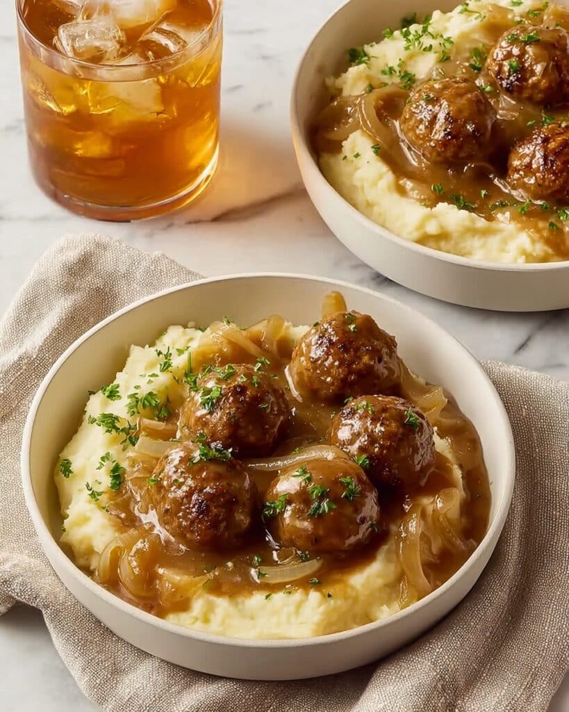 Easy Ground Beef Meatballs and Gravy Recipe