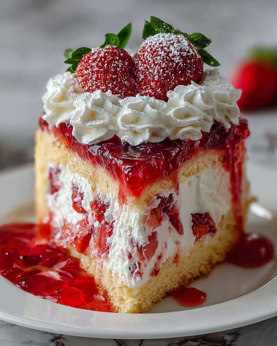 Strawberry Earthquake Cake Recipe - Recipe Image