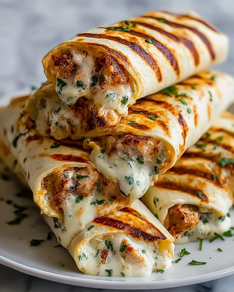 Low Carb Cheesy Garlic Chicken Wraps Recipe - Recipe Image
