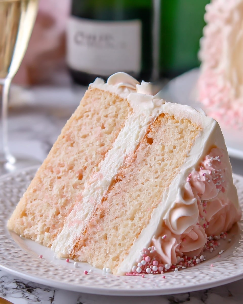 Pink Champagne Cake Recipe - Recipe Image