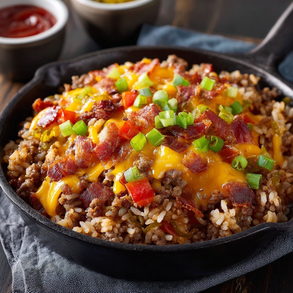 Onion Ground Beef and Rice Casserole Delight Recipe